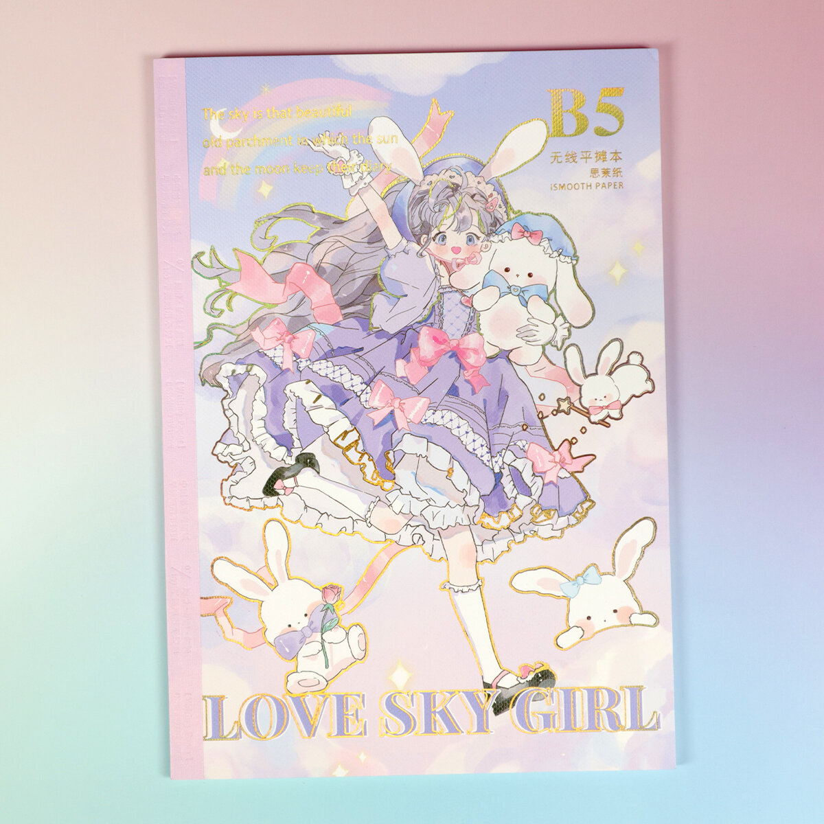 Love sky girl anteckningsbok B5