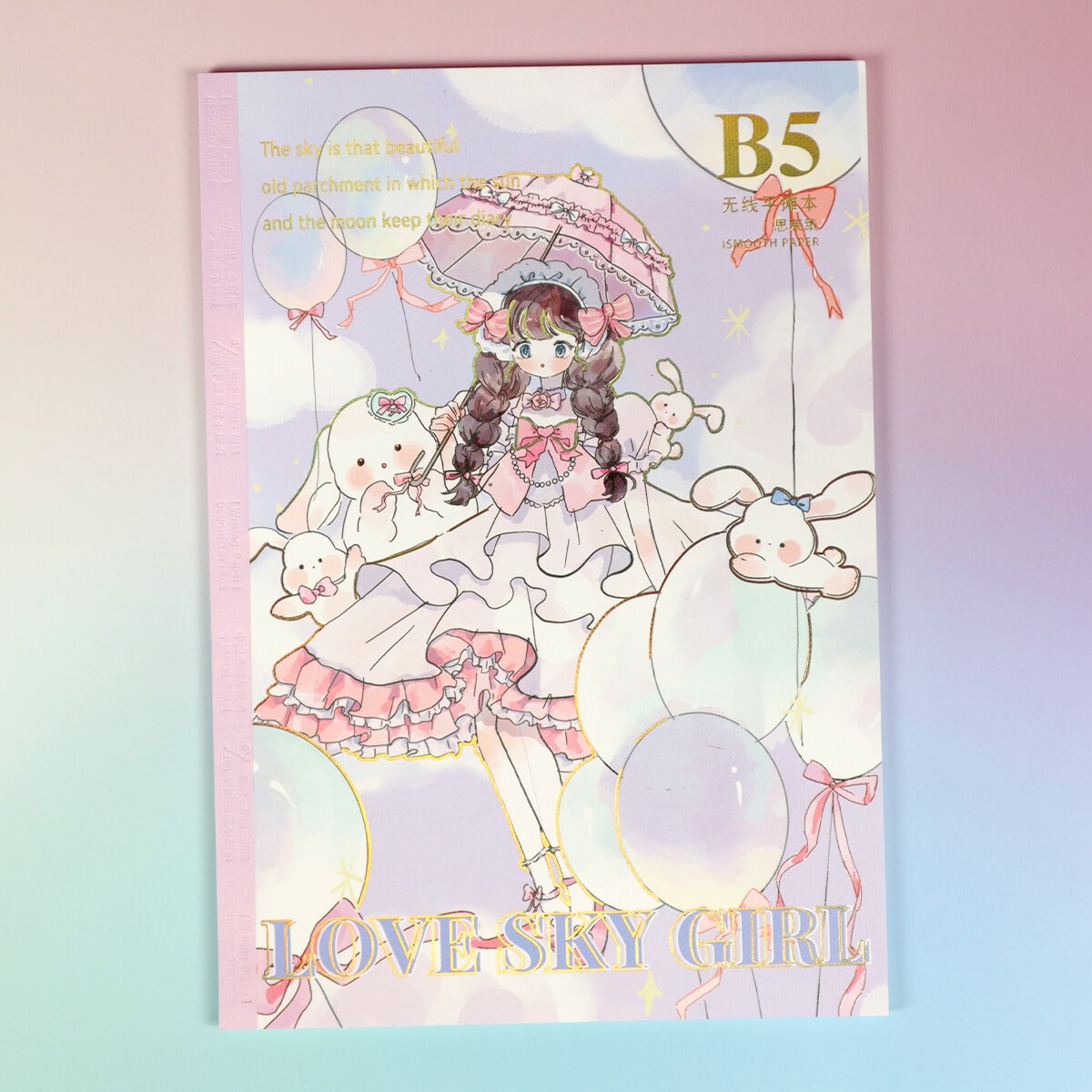 Love sky girl anteckningsbok B5