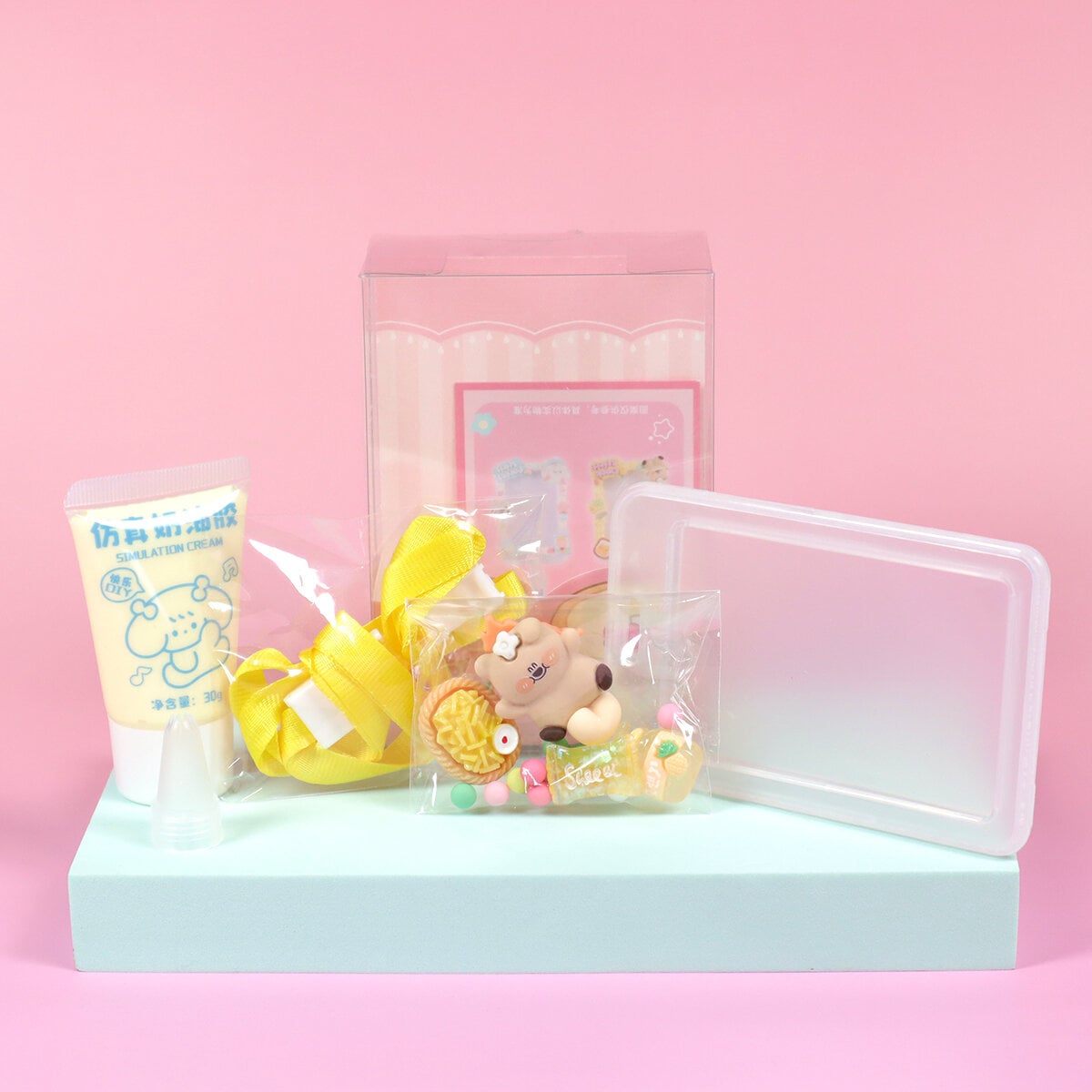 Gul DIY korthållare med decoden