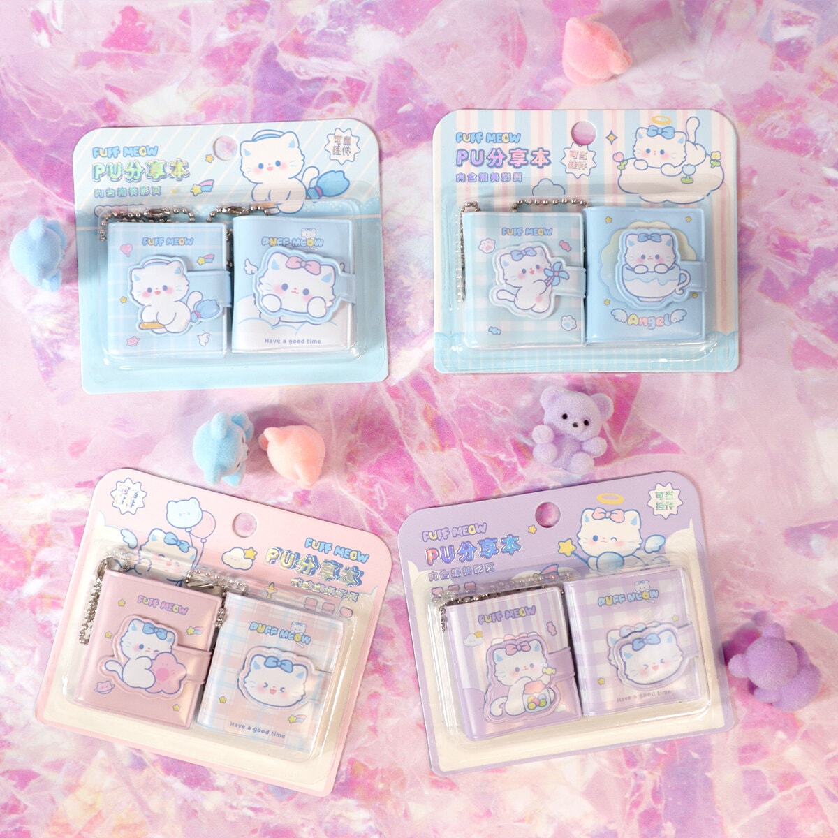 2-pack mini-anteckningsbok Puff Meow 