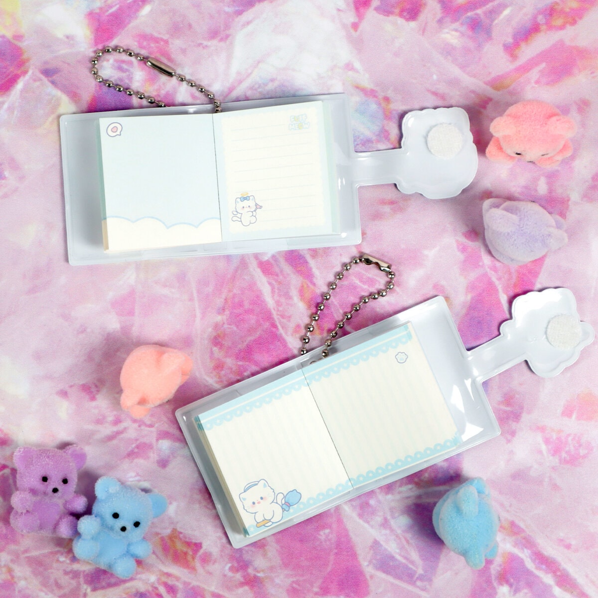 2-pack mini-anteckningsbok Puff Meow 