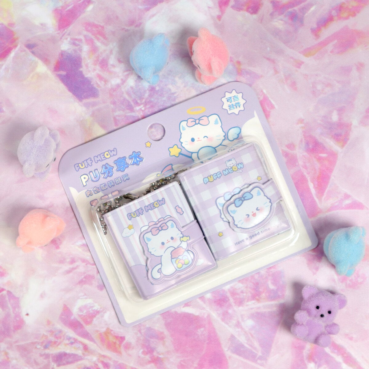 2-pack mini-anteckningsbok Puff Meow 