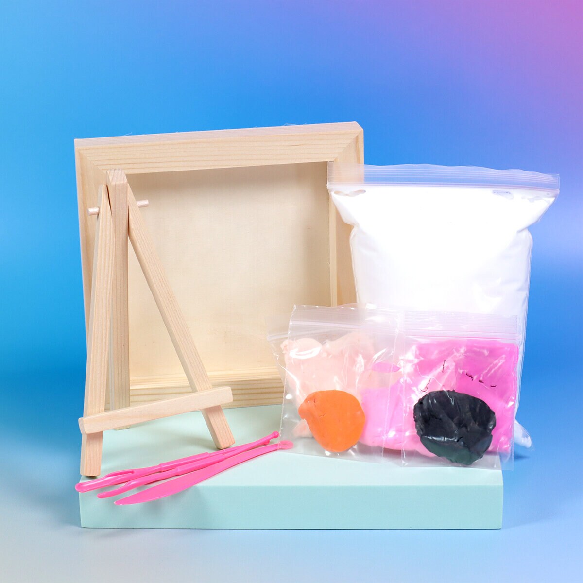 DIY-kit lera & tavla grisar