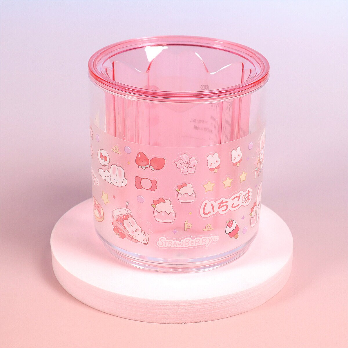 Snurrande DIY-pennställ med stickers