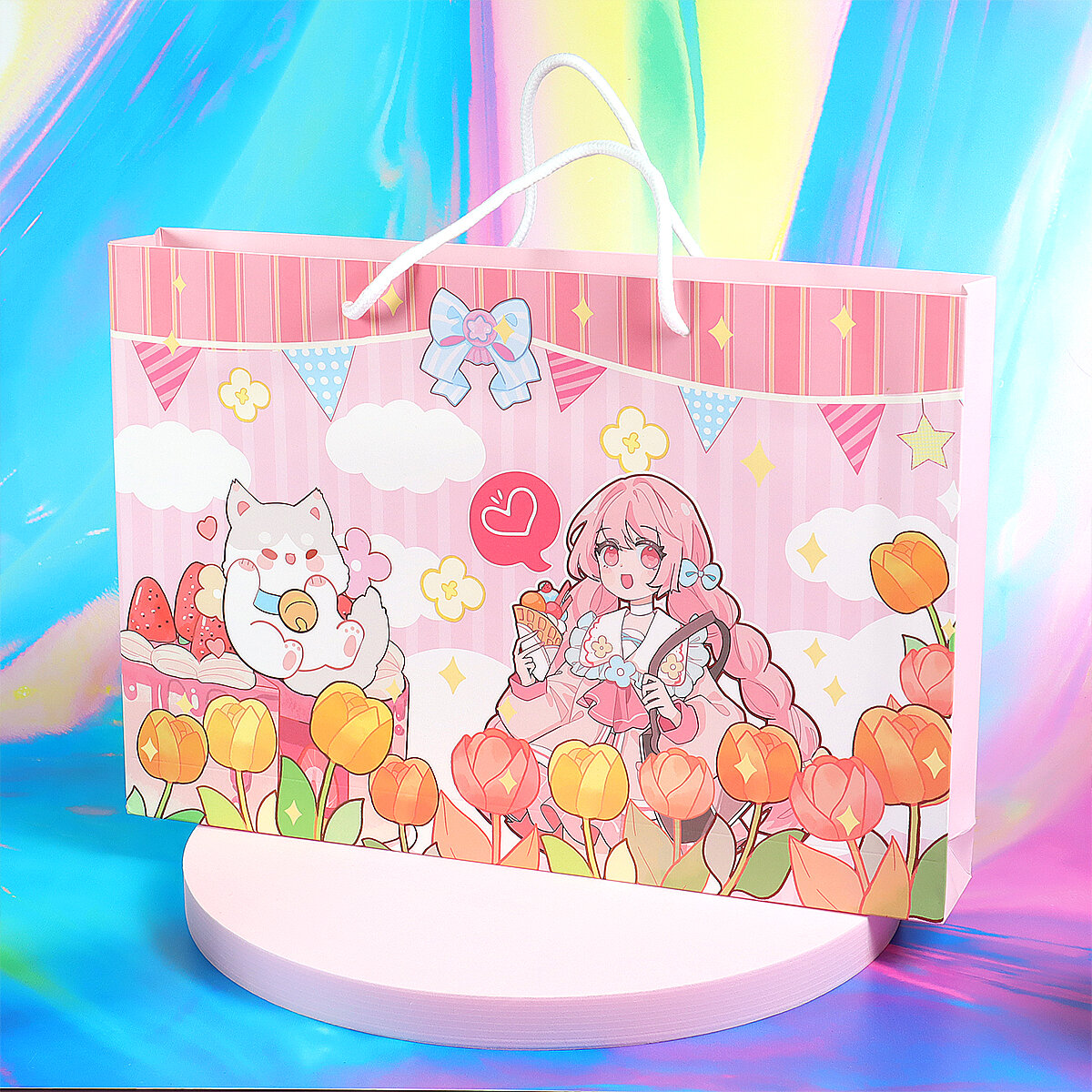 Presentpåse L - Rainbow Sweetheart