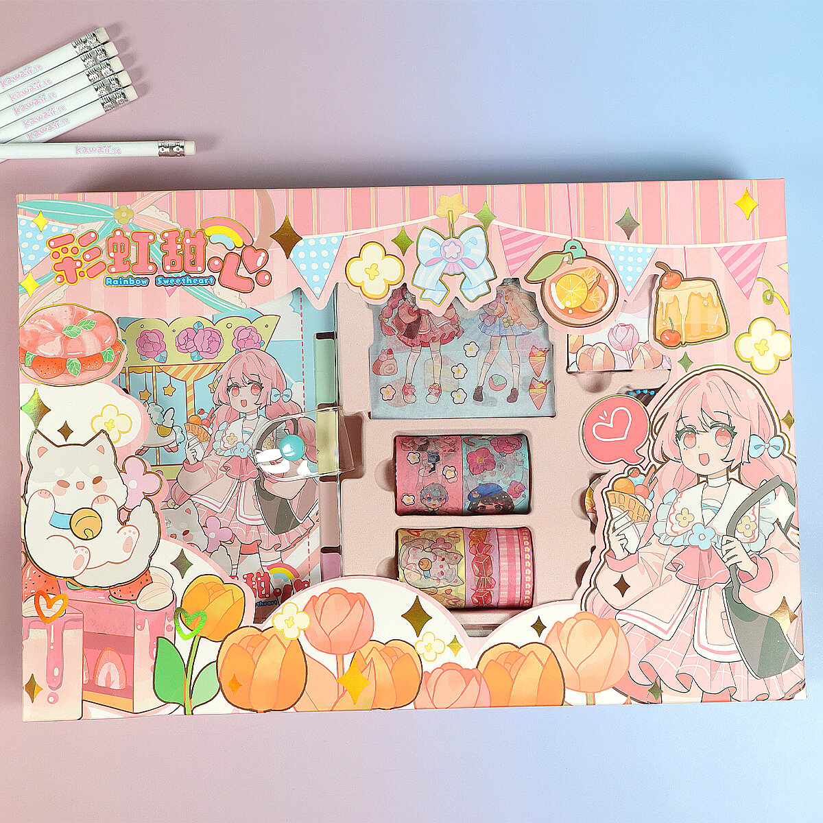 Rainbow Sweetheart stationery kit