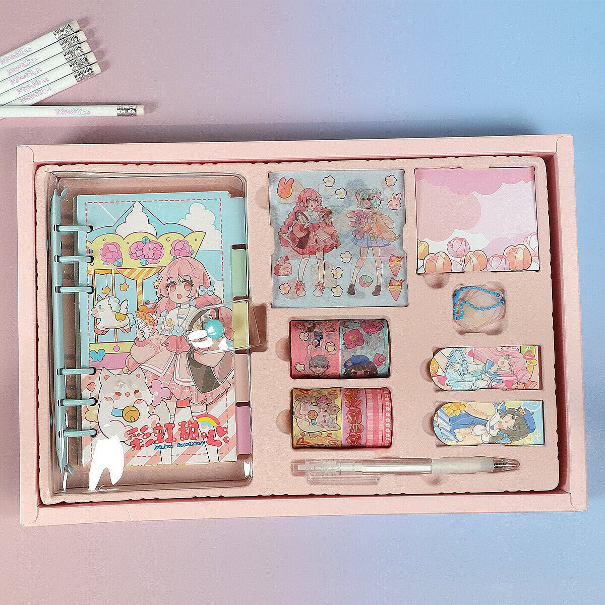 Rainbow Sweetheart stationery kit