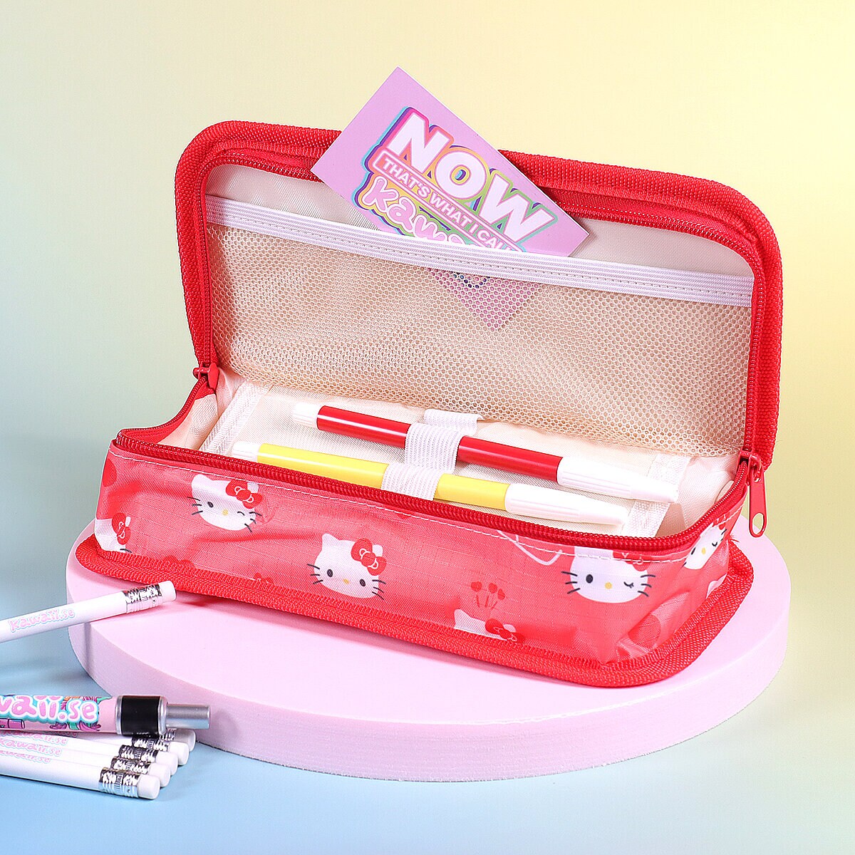 Rött pennfodral - Hello Kitty