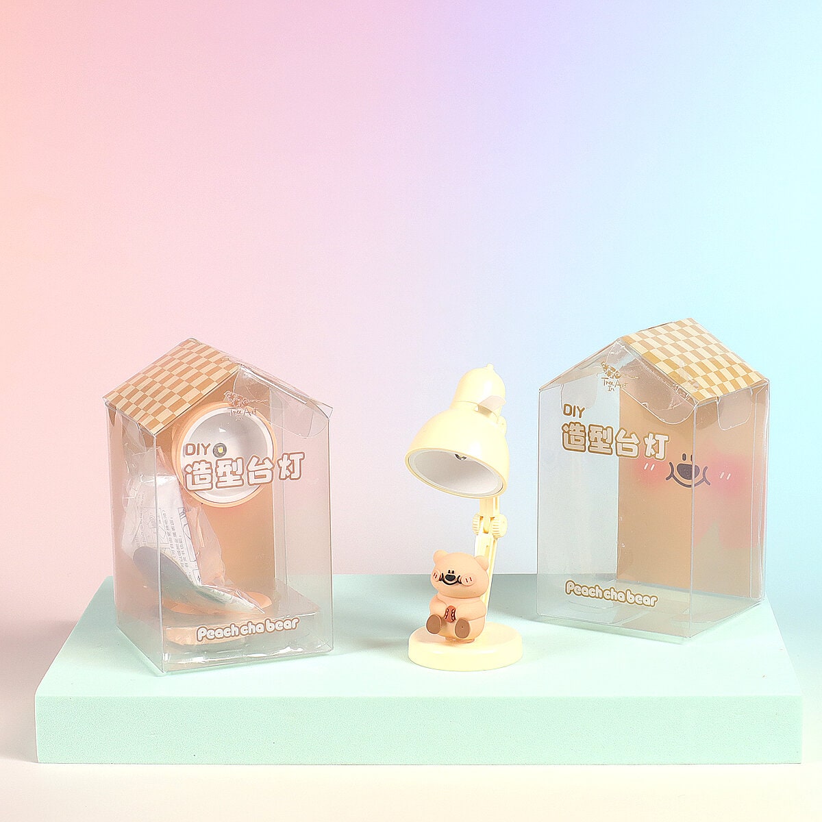 DIY mini-skrivbordslampa - Peach cha bear 