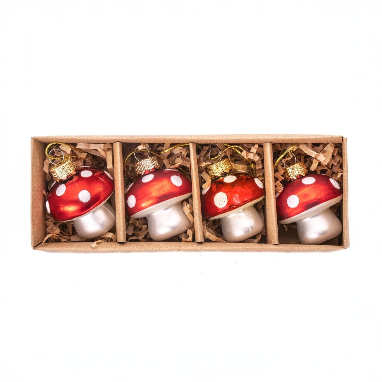 Mini-julkulor  Mushroom 4-pack