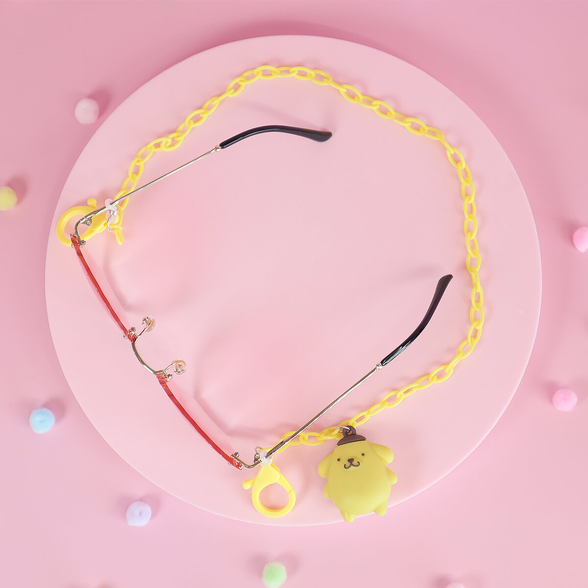 Pompom Purin glasses chain