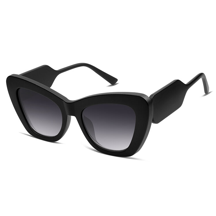 Svarta solglasögon med tjocka kantiga bågar
