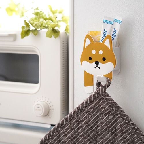 Självhäftande krok, rund shiba 