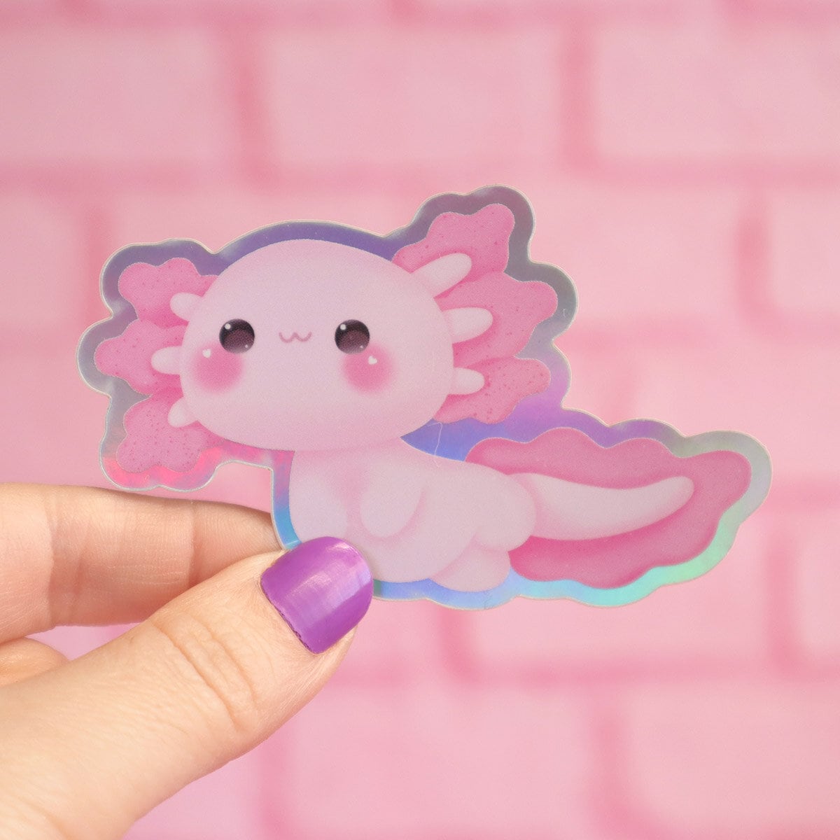 Holografisk sticker - Axolotl 