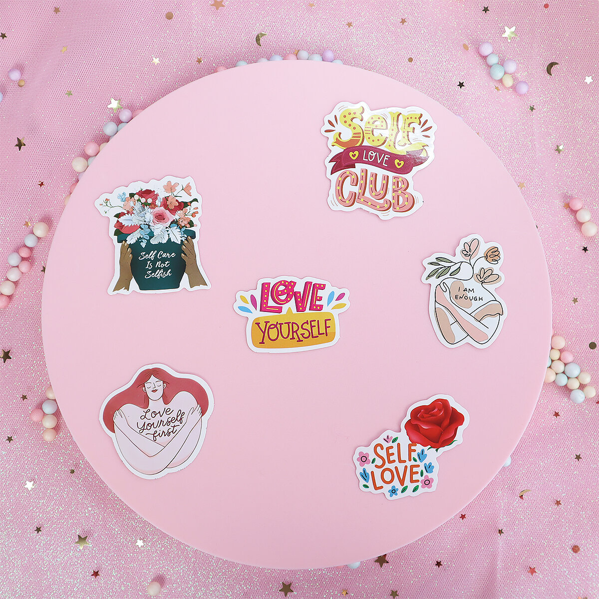 6-pack stickers self love no 4