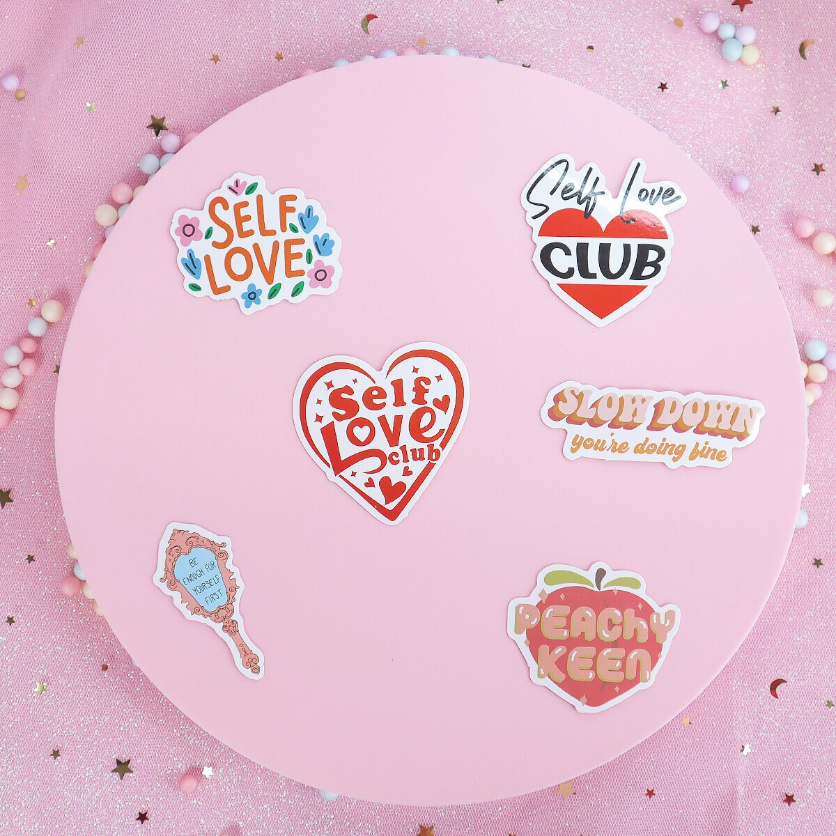 6-pack stickers self love no 5