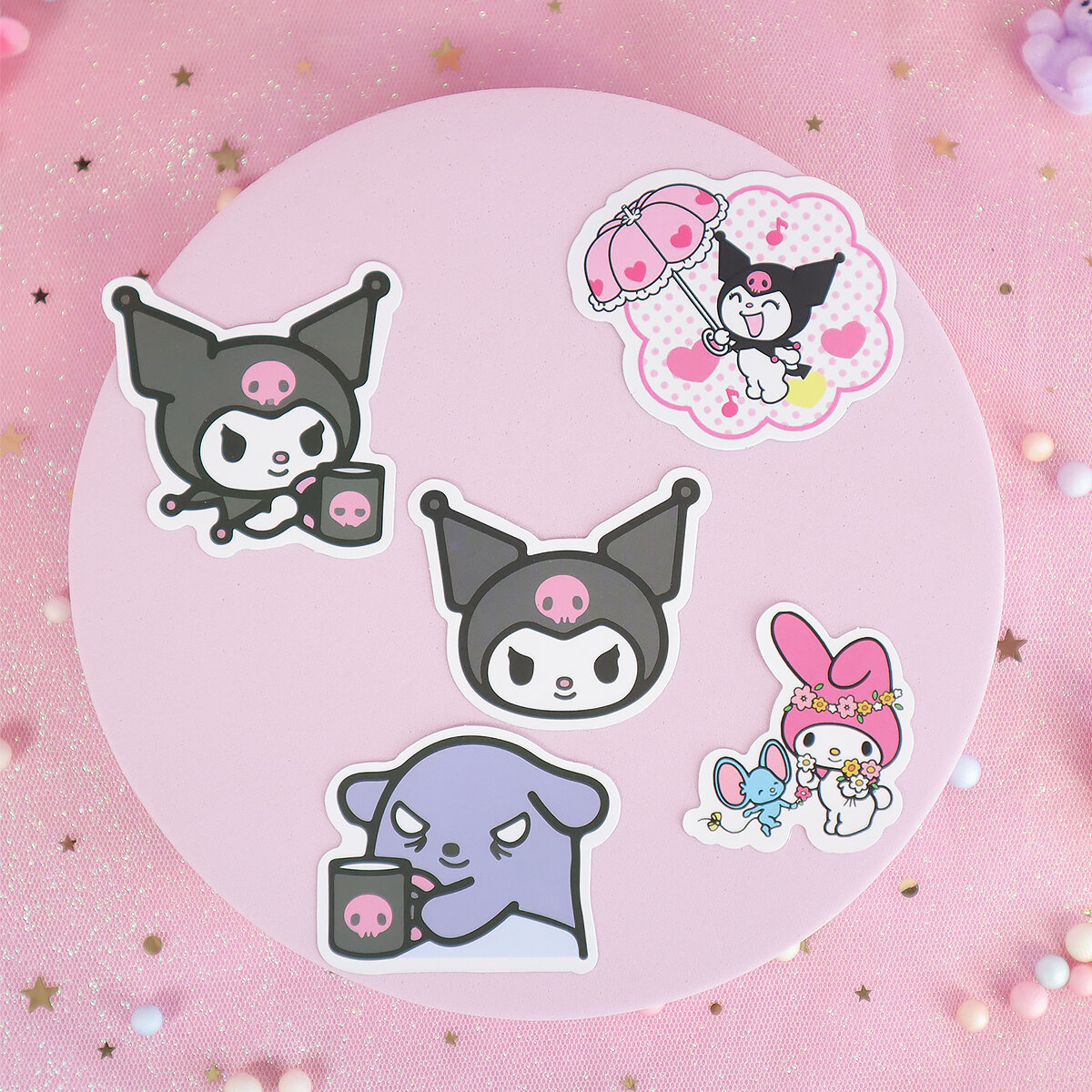 5-pack stickers Kuromi & My Melody no 1