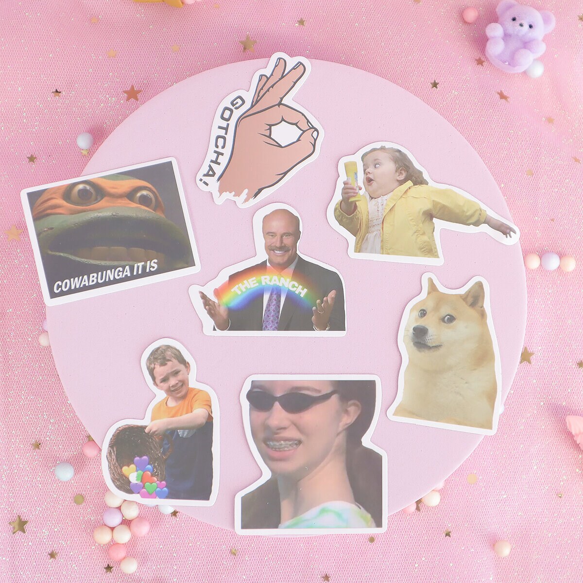 7-pack stickers memes no 1
