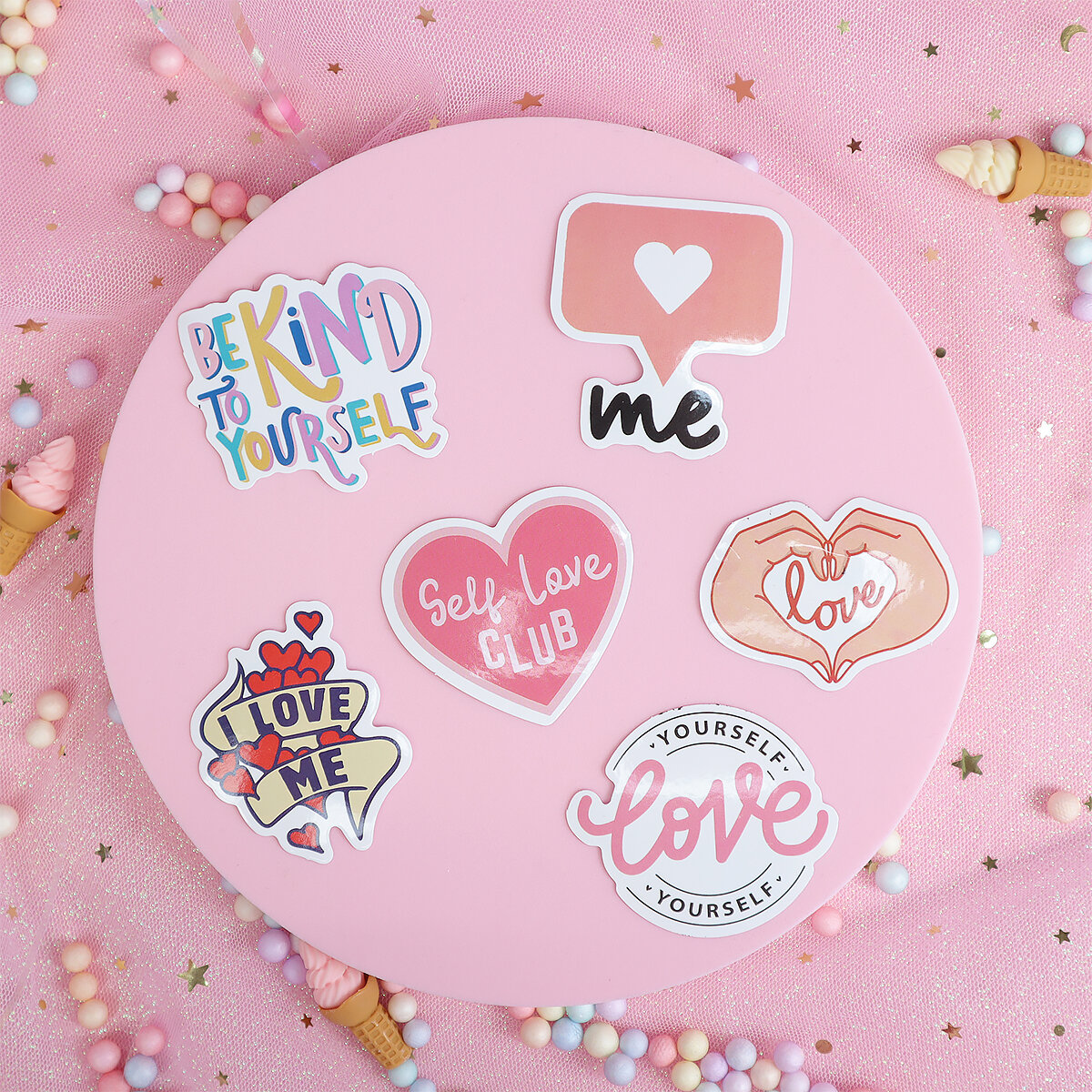 6-pack stickers self love no 6