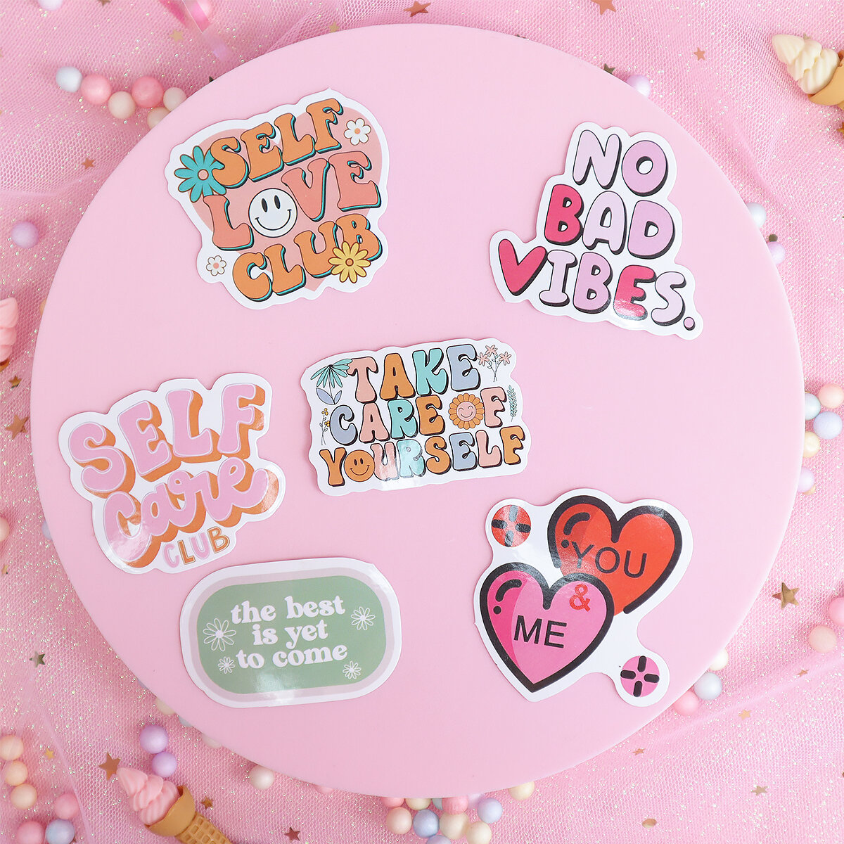 6-pack stickers self love no 7