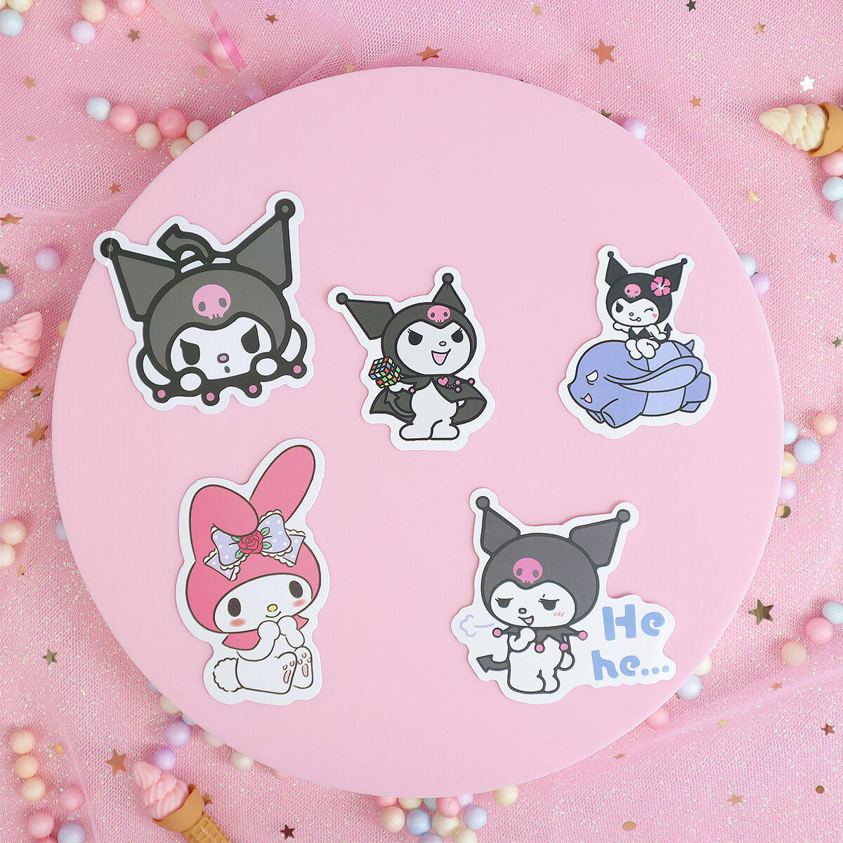 5-pack stickers Kuromi & My Melody no 5