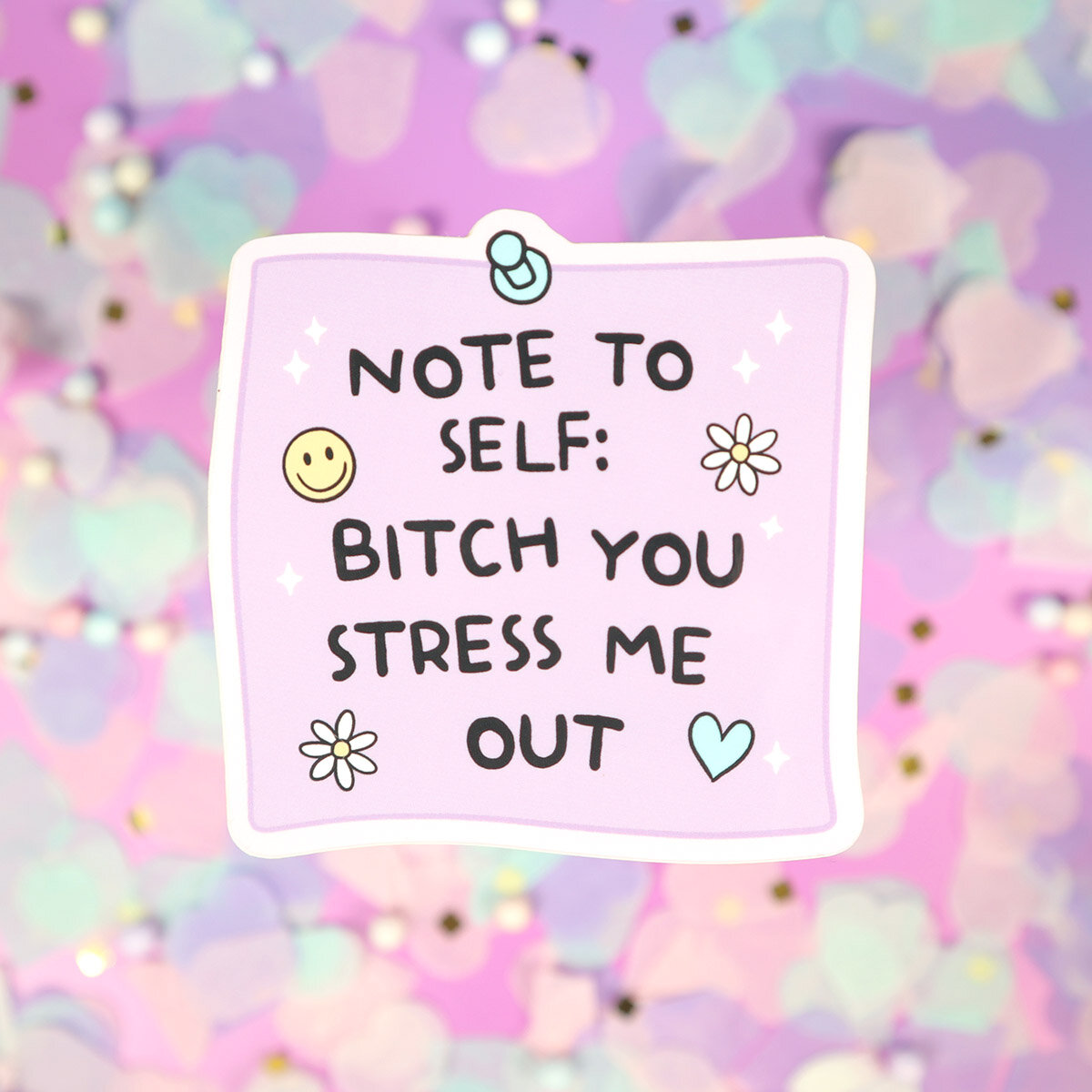 Stor sticker note to self