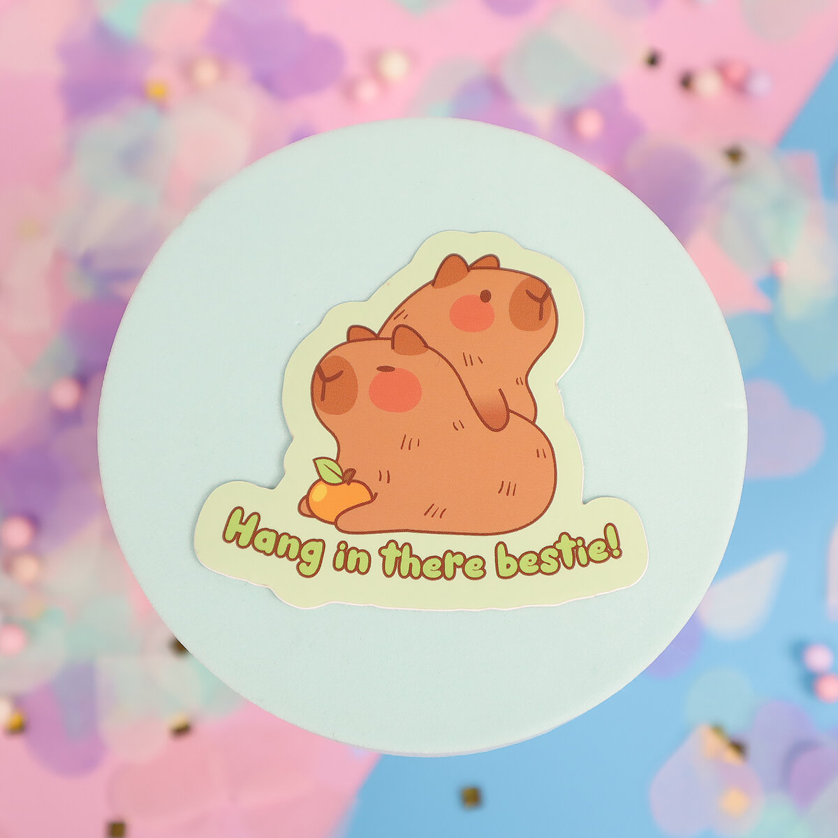 Stor sticker Hang in there capybara