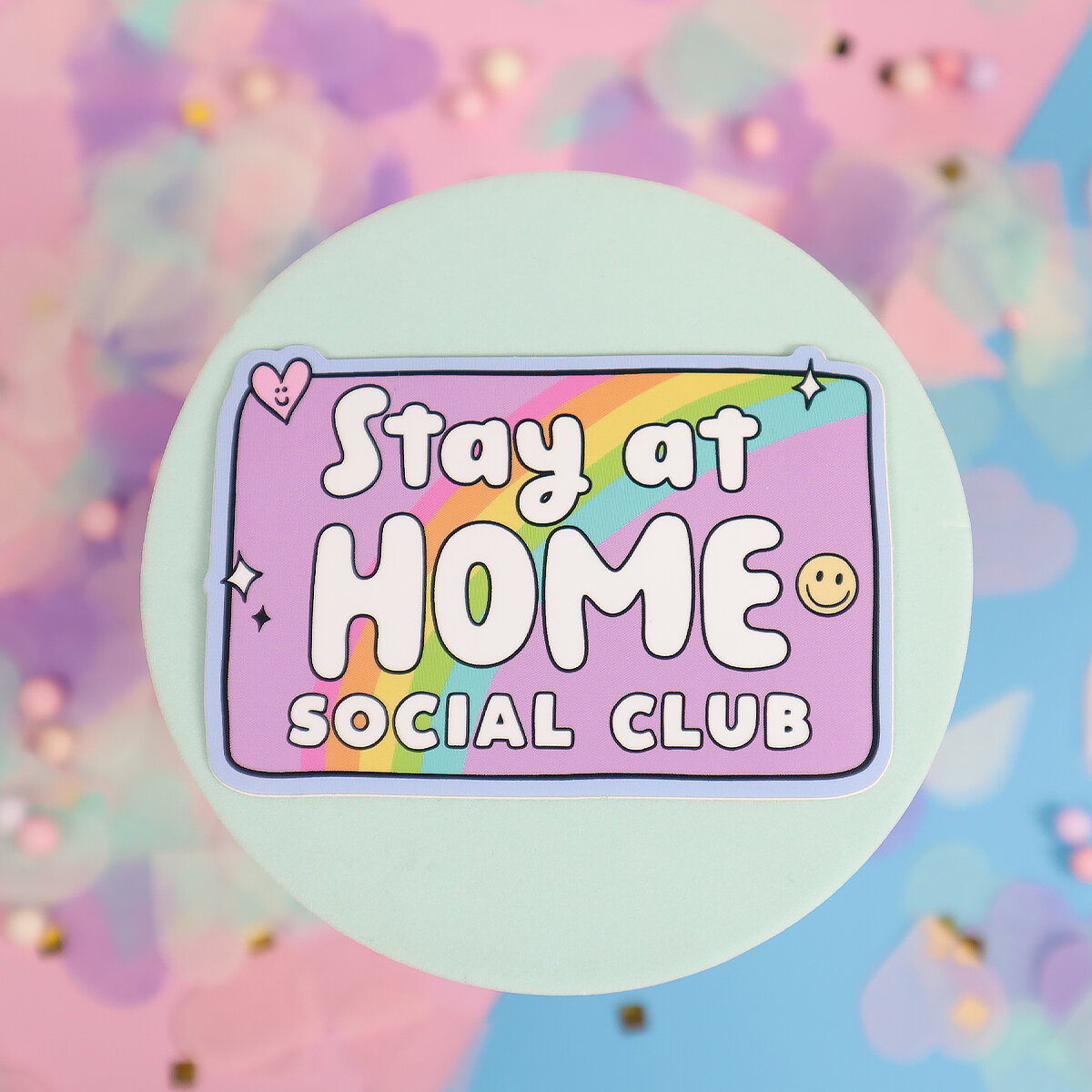 Stor sticker Stay at home