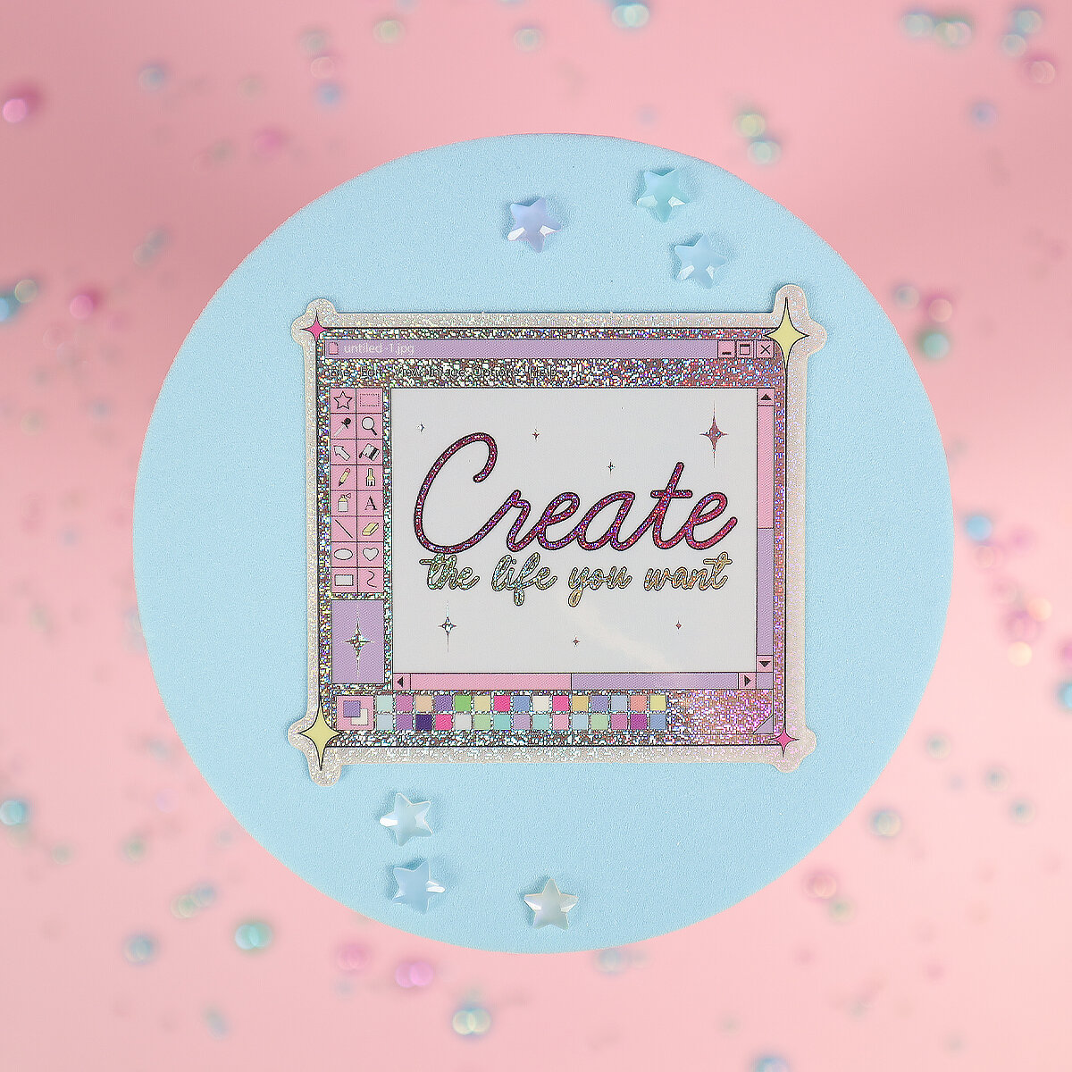 Stor sticker - Create the life you want