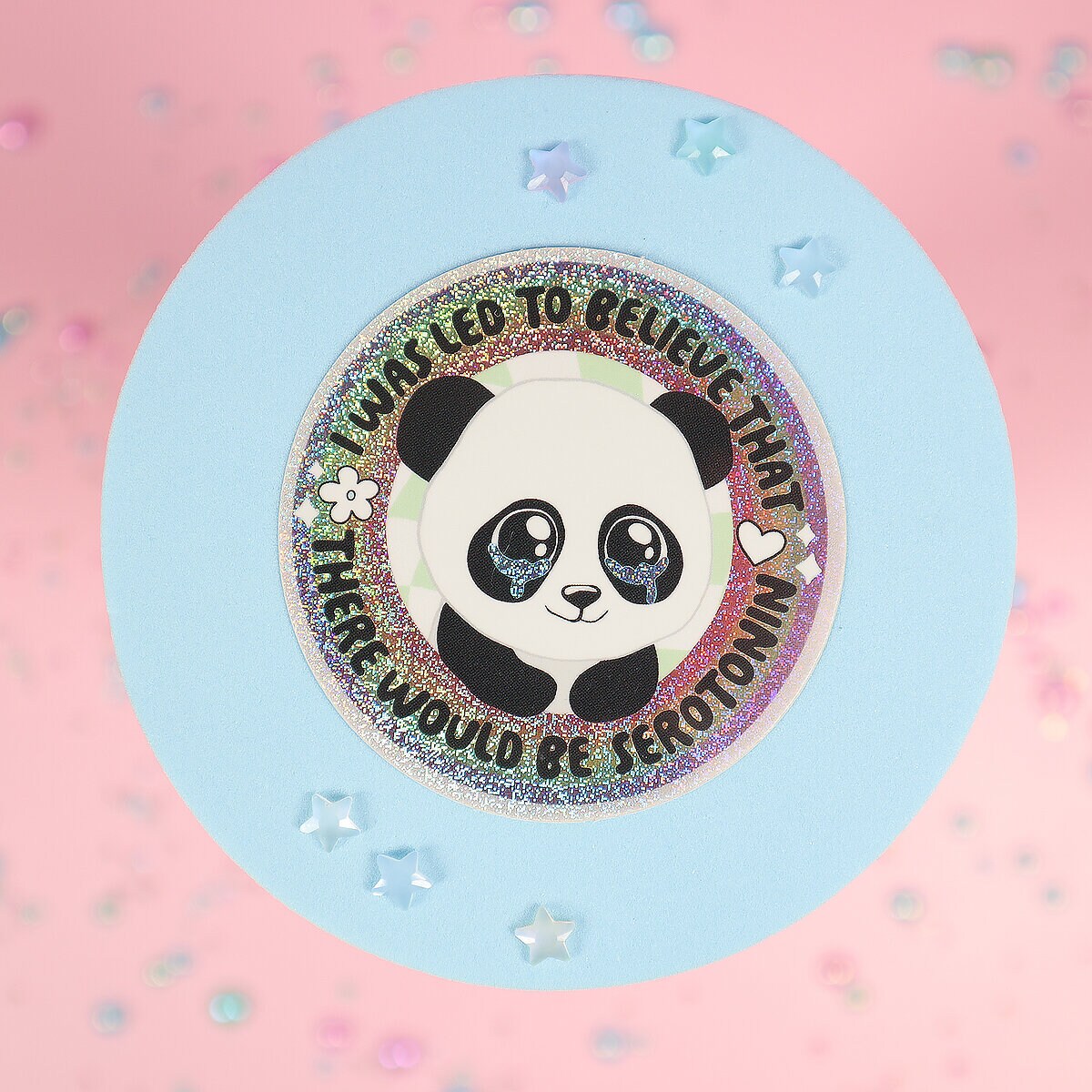 Stor sticker - Serotonin panda