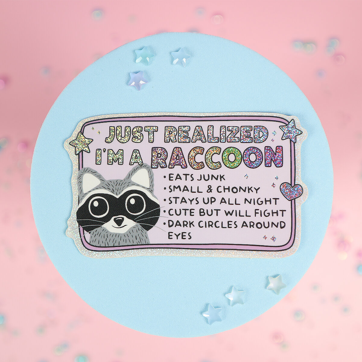 Stor sticker - I´m a raccoon