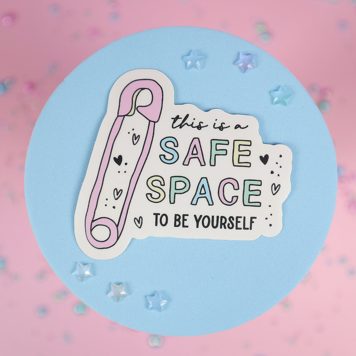 Stor sticker - Safe space