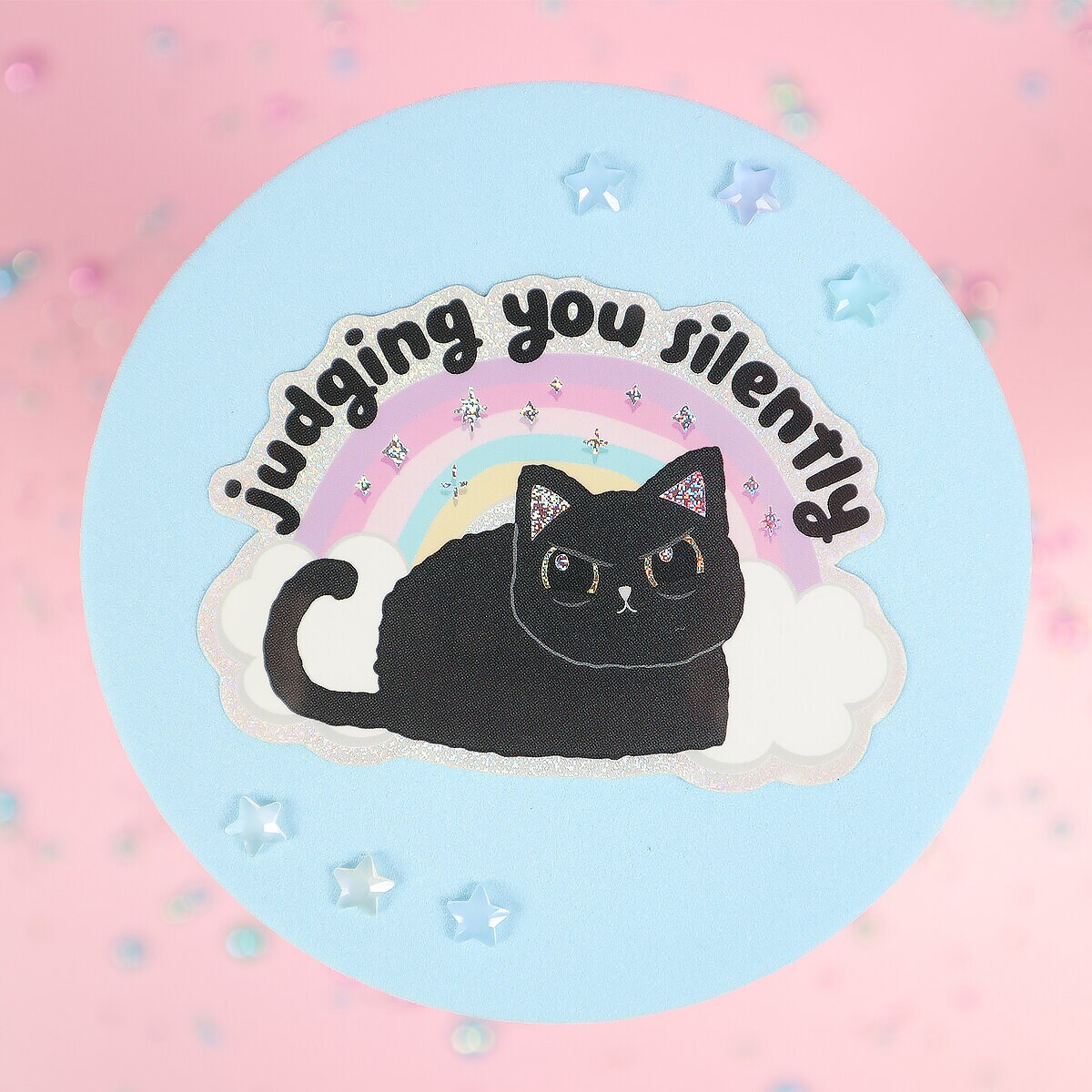 Stor sticker - Judging you silently