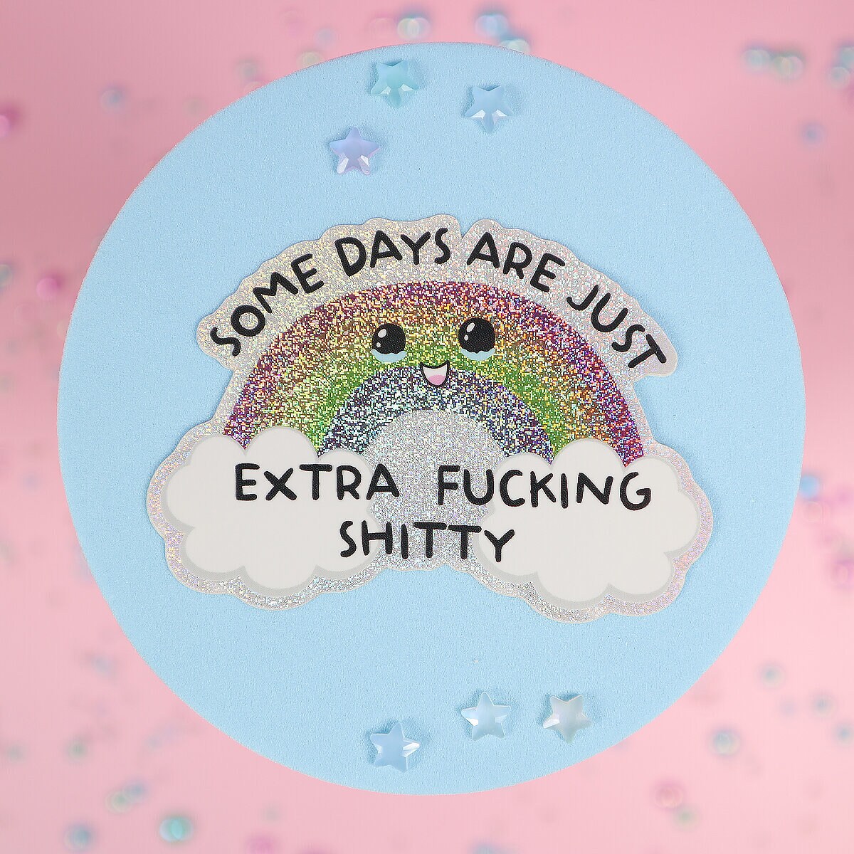 Stor sticker - Shitty rainbow