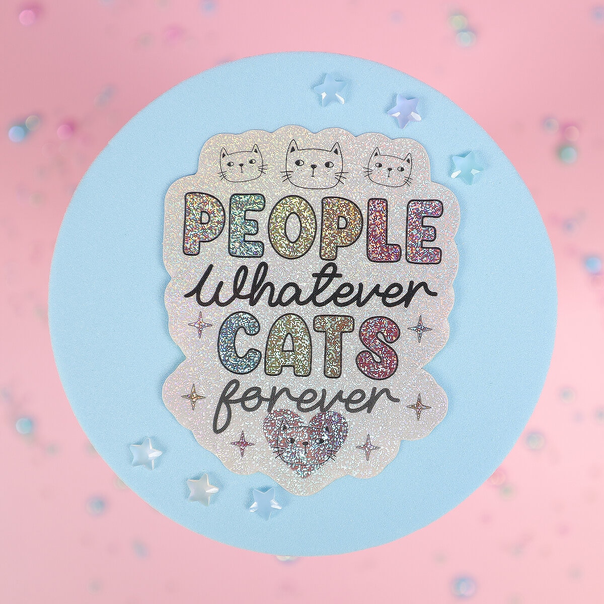 Stor sticker - Cats forever
