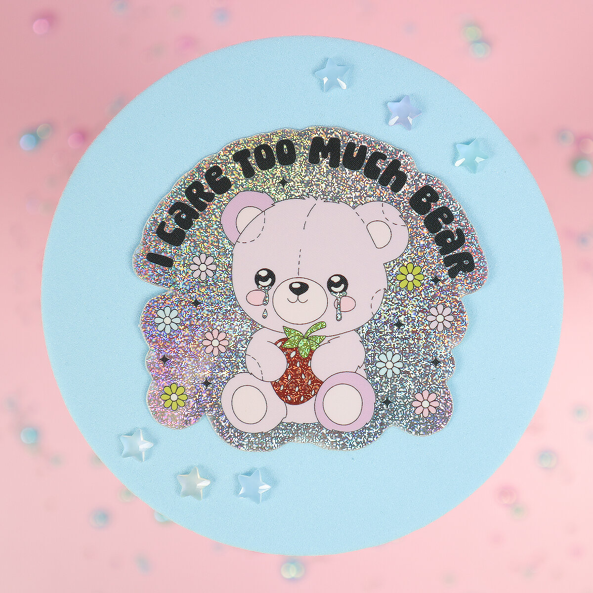 Stor sticker - Care too much bear