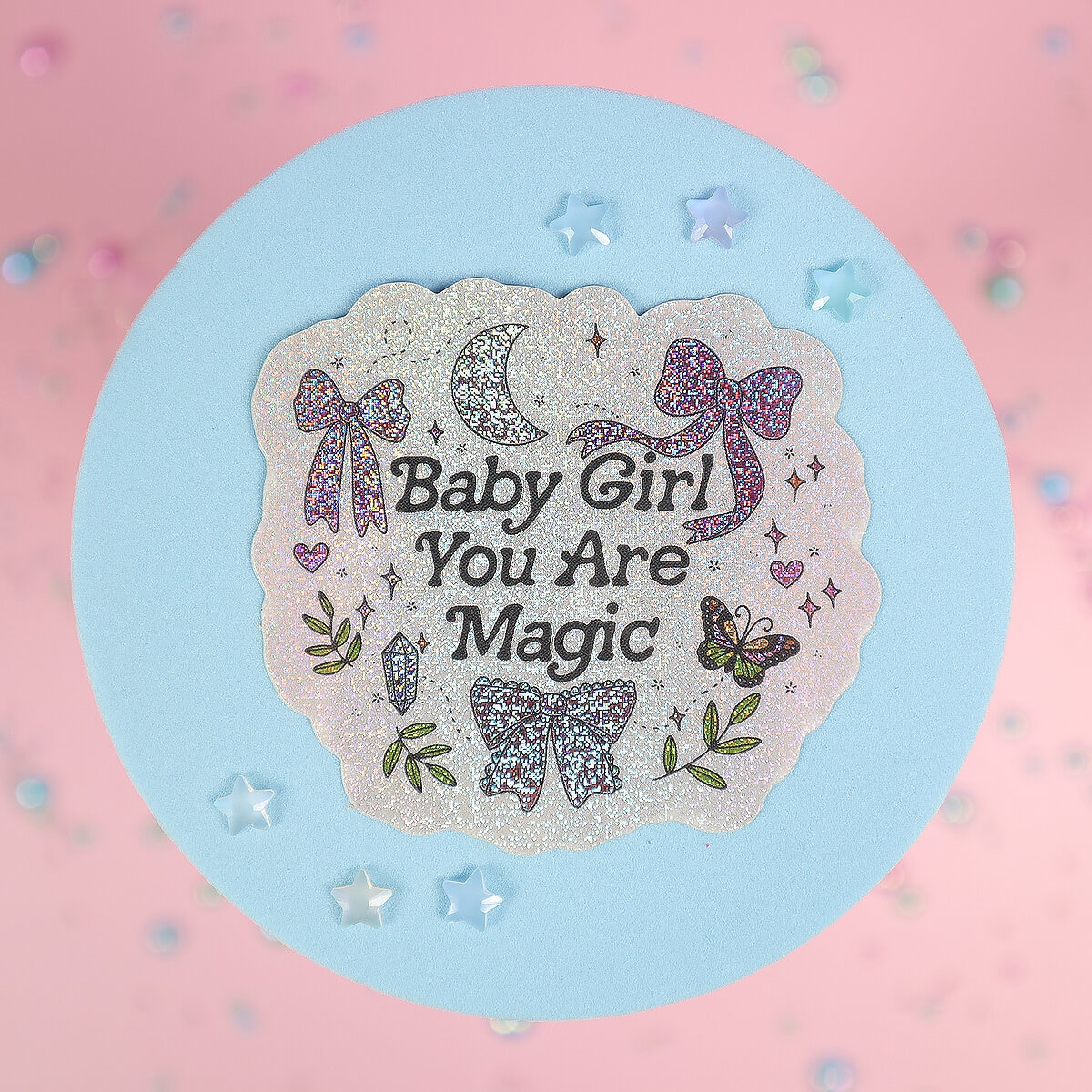 Stor sticker - Baby girl you are magic