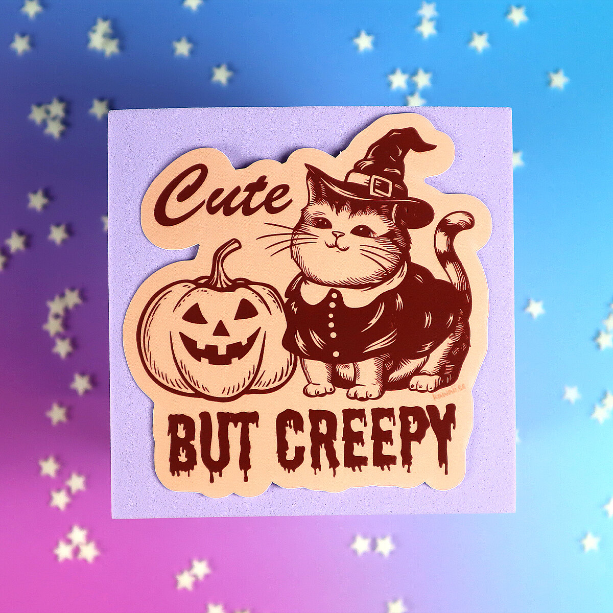 Stor sticker - Cute but creepy