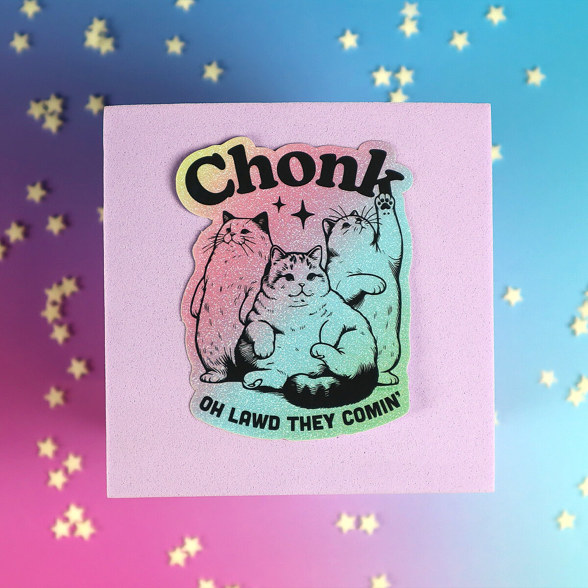 Stor sticker - Chonk cat