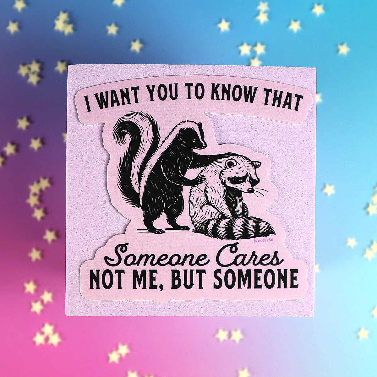 Stor sticker - Someone cares