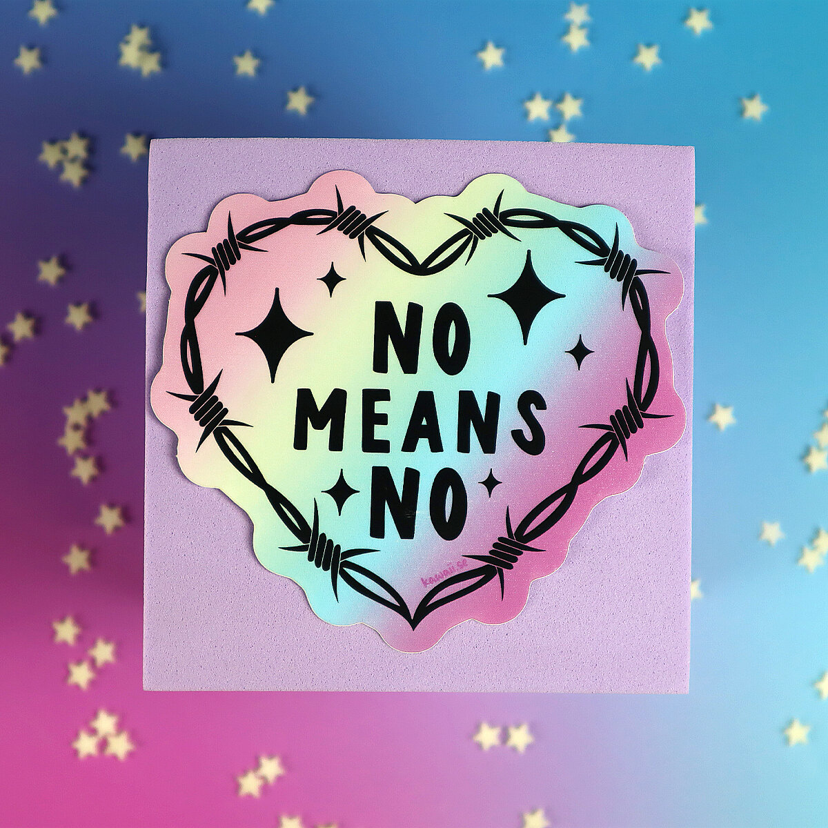 Stor sticker - No means no