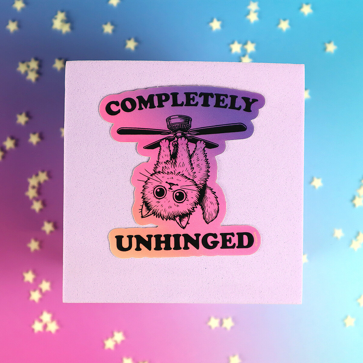 Stor sticker - Completely unhinged