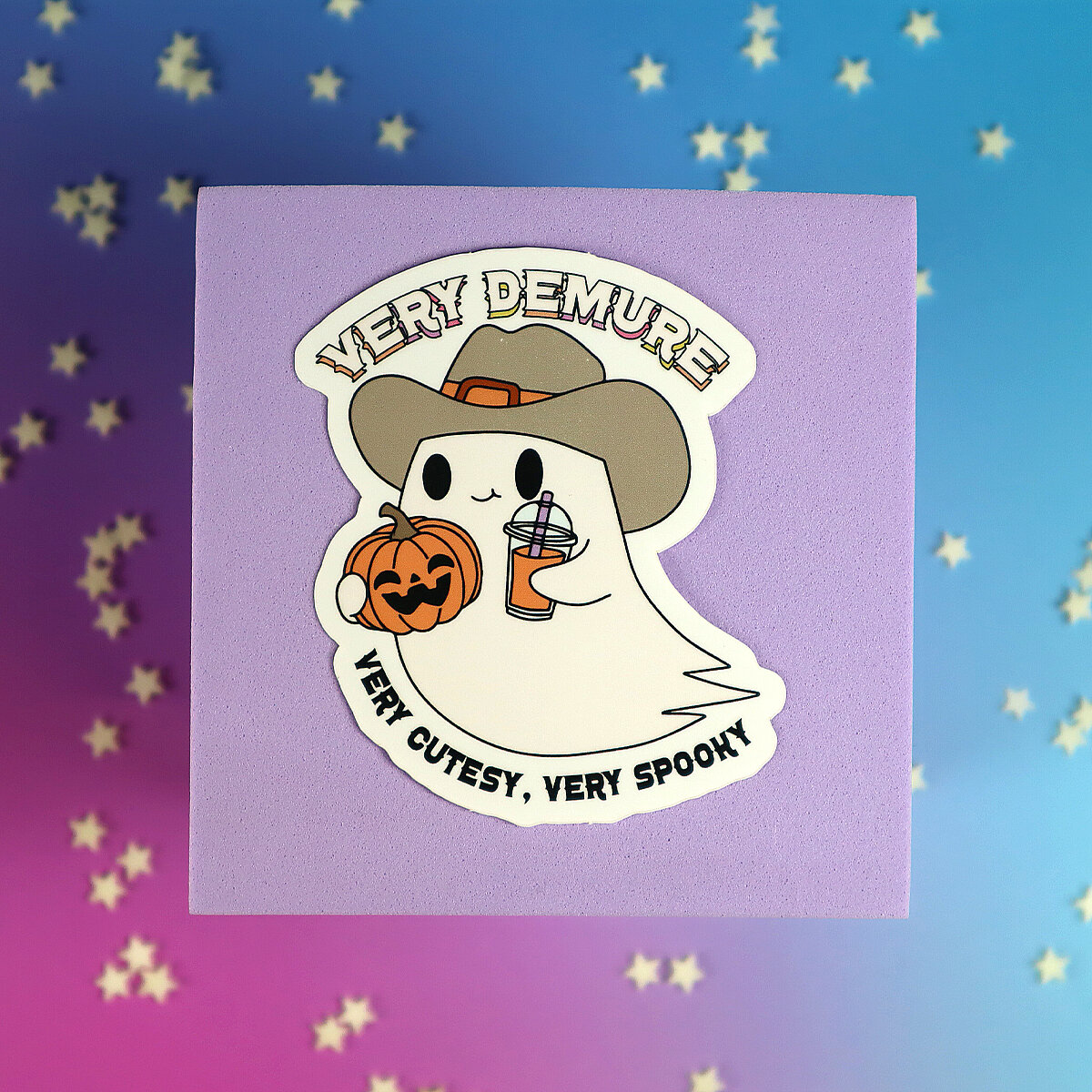 Stor sticker - Very demure, very spooky