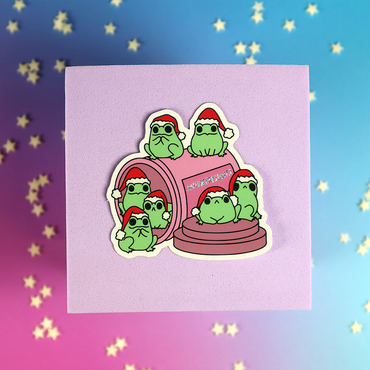 Stor sticker - Antidepressant frogs