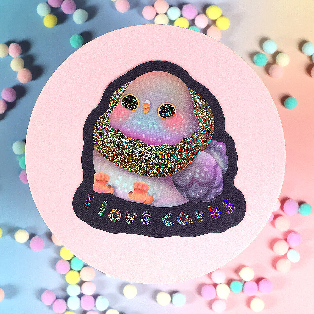 Stor sticker - I love carbs