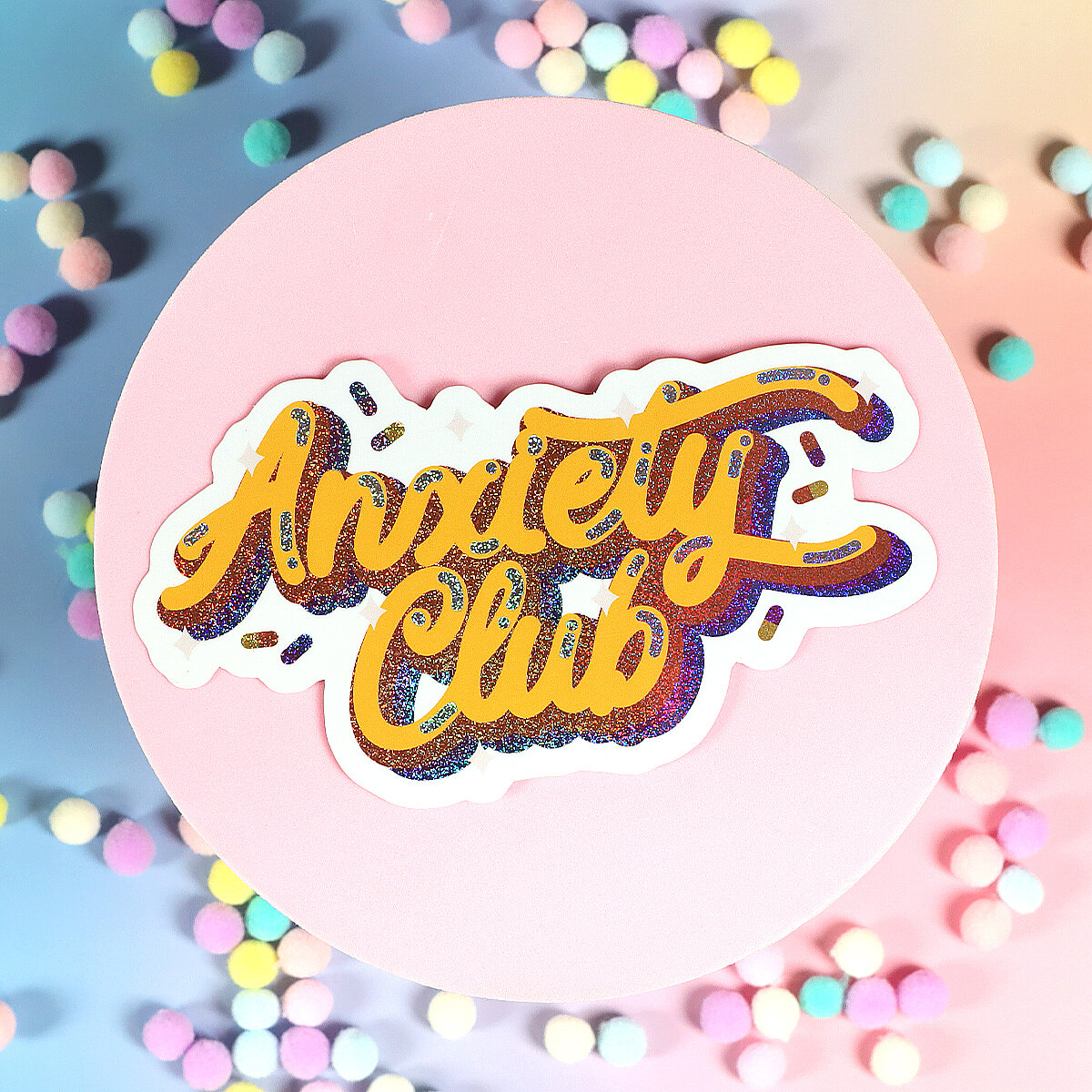 Stor sticker - Anxiety Club
