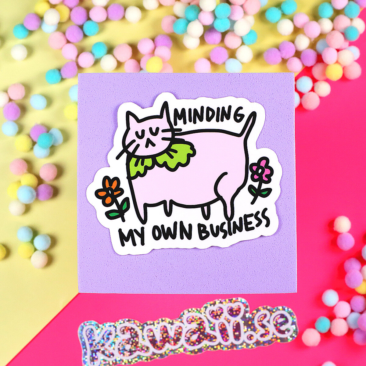 Stor Sticker - Minding my own business