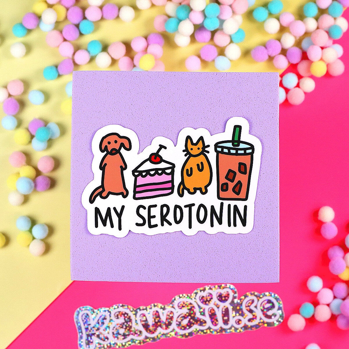 Stor Sticker - My serotonin