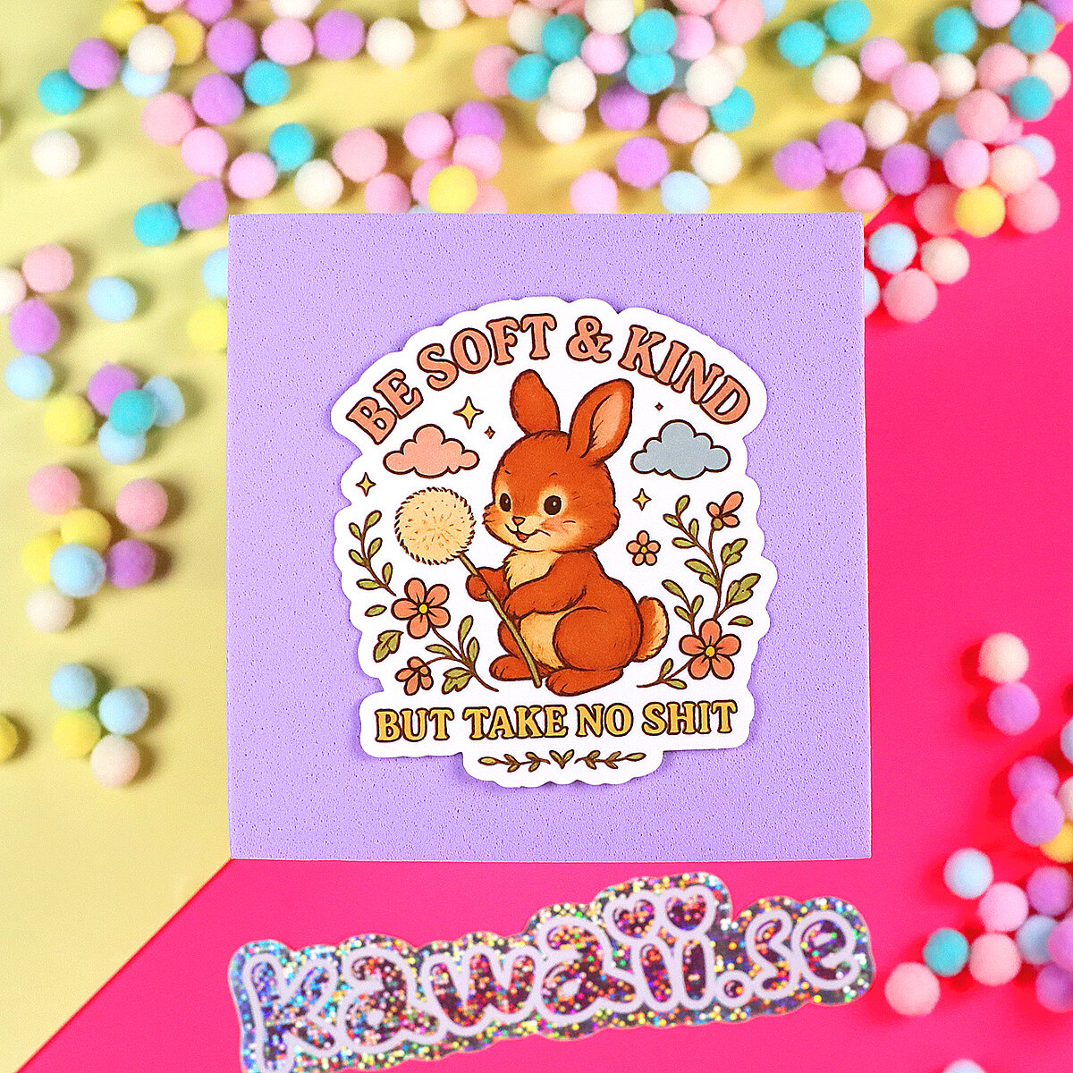 Stor Sticker - Be soft & kind