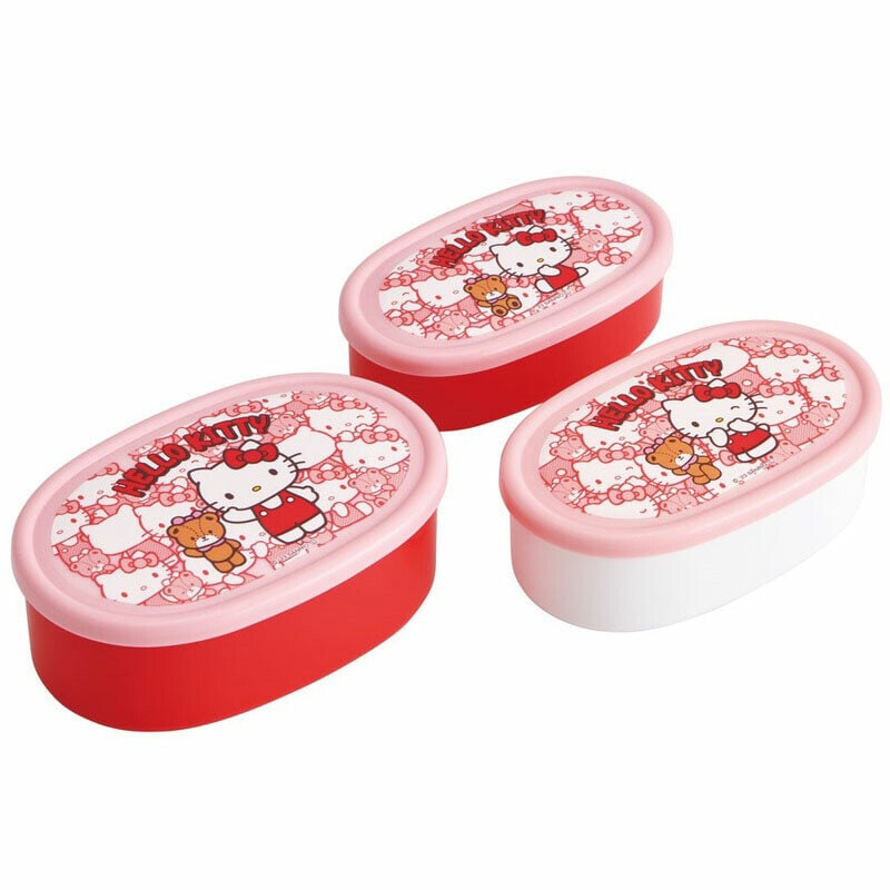 3-pack bentolådor, Hello Kitty
